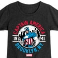 thumbnail image 3 of Marvel Captain America - Brooklyn - Toddler and Youth Girls Fitted Short Sleeve Graphic T-shirt, 3 of 5