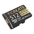thumbnail image 2 of TEAMGROUP 512GB T-Create Expert S.M.A.R.T Monitored A2 microSDXC UHSI-I/U3 V30 4K High speed memory card with adapter, Compatible with GoPro, Insta360, Speed up to 160MB/s (TTCS512GIA2V3003), 2 of 3