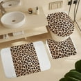 thumbnail image 5 of Colorful Leopard Print 4 Pcs Shower Curtain Set with Rug Bathroom Sets with Waterproof Fabric And Non-Slip Rugs Toilet Lid Cover Bath Mat Decor with Hooks, 5 of 7