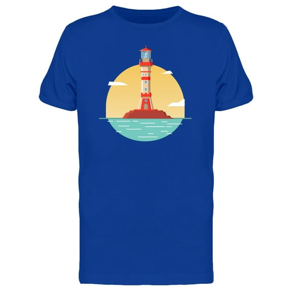 Modern Lighthouse Logo T-Shirt Men -Image by Shutterstock, Male 3X-Large