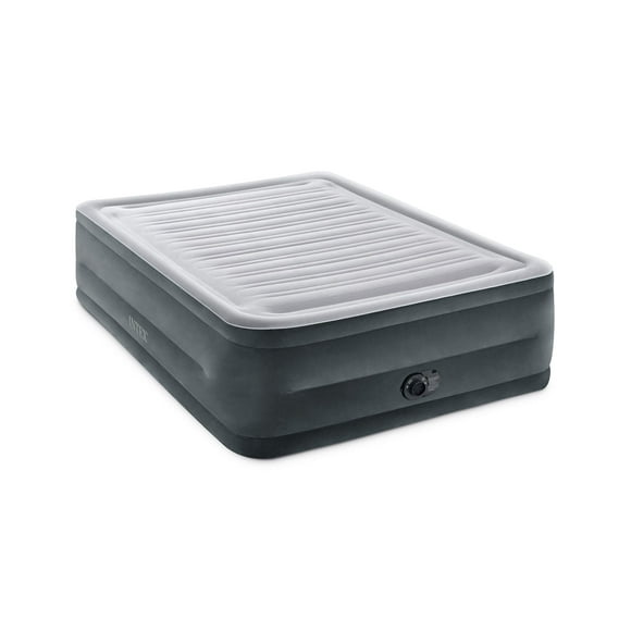 INTEX 64417ED Colchón de aire Dura-Beam Deluxe Comfort-Plush de gran altura: Fiber-Tech – Tamaño Queen – Bomba eléctrica incorporada – Altura de la cama de 22 pulgadas – Capacidad de peso de 600 lb, g Intex 64417EDINTEX