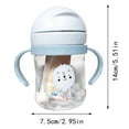 thumbnail image 3 of LHWEN Baby Feeding Cup Children Learn Drinking Training Cup Kids Water Bottle Double Handles Easy Grip 250ML Random Color Portable Convenient Fun Functional Toddler Drinkware Spill Proof Lightweight, 3 of 5