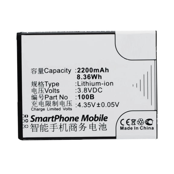 Batteries N Accessories BNA-WB-L3001 Cell Phone Battery - Li-Ion, 3.8V, 2200 mAh, Ultra High Capacity Battery - Replacement for 100  100B Battery