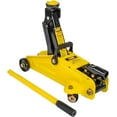 thumbnail image 4 of JEGS Hydraulic Utility Floor Jack and Jack Stands | 2-Ton Capacity | Heavy Gauge Steel Frames | Powder Coated Black and Yellow | Heavy Duty Caster Wheels on Floor Jack, 4 of 8