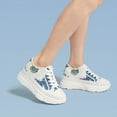 thumbnail image 6 of CMR CHAMARIPA Elevator Shoes For Women - White Casual Height Increasing Canvas Shoes Butterfly Pattern 3.15 Inches / 8 CM, 6 of 9
