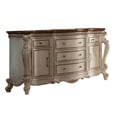 thumbnail image 2 of Five Drawer & Two Door Dresser With Cabriole Legs, Antique Pearl & Cherry Oak, 2 of 7