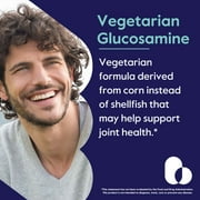 Vegetarian Glucosamine 1000mg (120 Vegetarian Capsules)-No Stearates-No Fillers