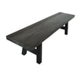 thumbnail image 3 of Noble House Lilith Indoor Light Weight Concrete Dining Bench, Natural Grey, Black, 3 of 4