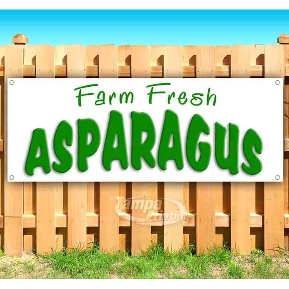 Farm Fresh Asparagus 13 oz Vinyl Banner With Metal Grommets