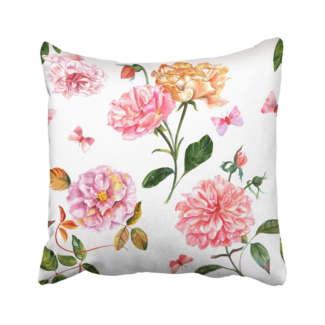 16x16 Multicolor Papa Merch Designs Birds and Flowers Retro Themed Throw Pillow 