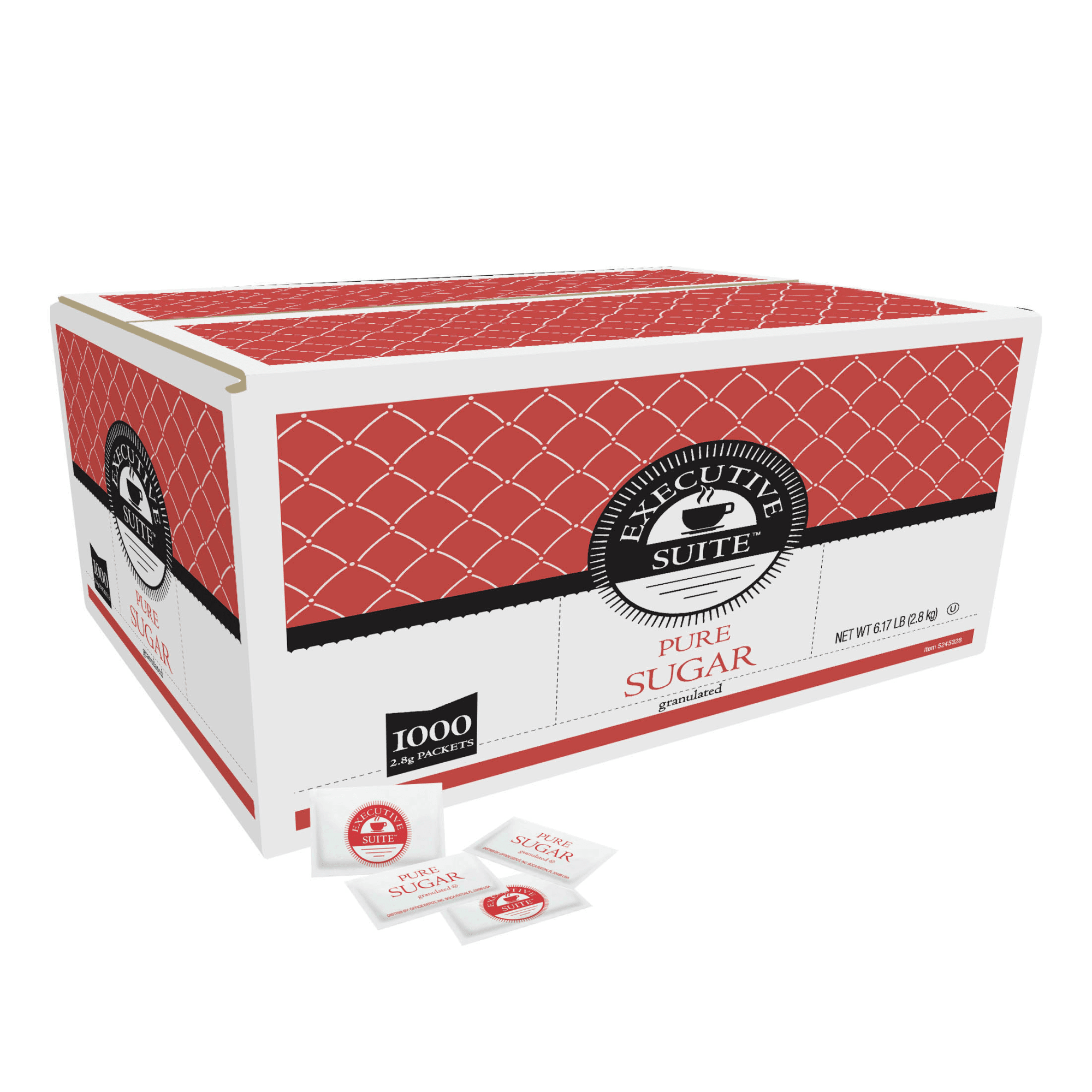 Office Snax 00021CT Premeasured Single-Serve Sugar Packets (1200