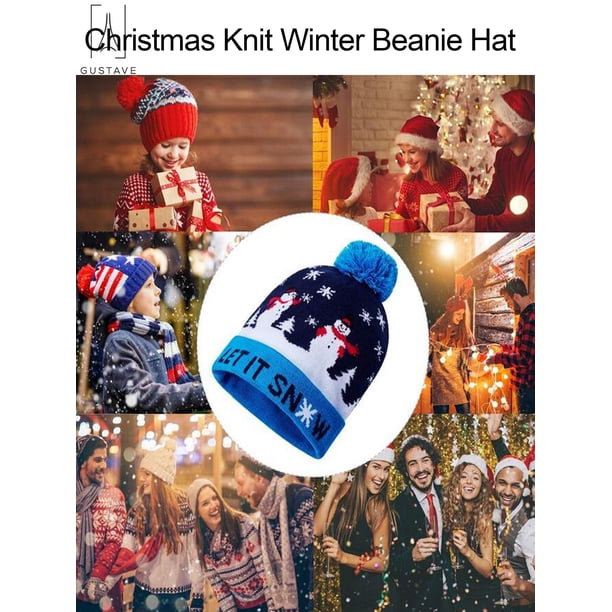 Gustave Christmas LED Light Up Beanie Hat Colorful Lights  display picture 1
