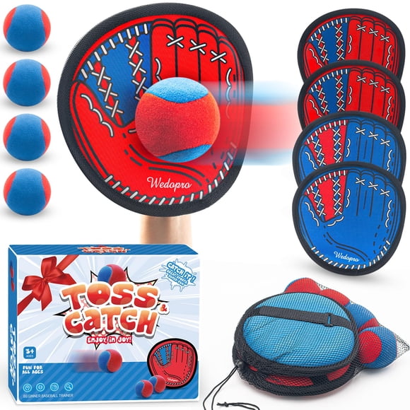 Juego de pelota Toss and Catch Wedopro para niños con guante de béisbol