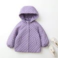 thumbnail image 2 of Wdgfv Girls' Jacket Girls Winter Coat Quilted Hooded Jacket Lightweight Warm Outerwear Soft Windproof Jacket For Toddler Youth Children 5-14 Purple 9-10 Years, 2 of 9