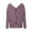 Purple, variant on Lovskoo Sweaters for Women Long Sleeve Fall and Winter Knitted Shirt V-Neck Pullover Medium Length Twist Front Tops Sweater Purple