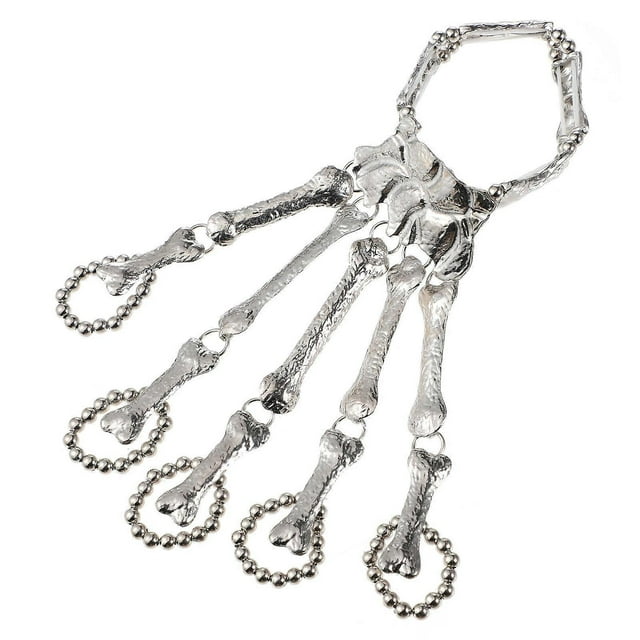 Punk Skeleton Claw Ring Accessory Perfect for Cosplay Events Made of Durable Material in Silver Color 1Pack