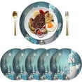 thumbnail image 3 of Coolnut Cute Christmas Snowman Placemats Set of 4 Non-Slip Heat Resistant Dining Table Place Mats Washable Kitchen PVC Weave Table Mats Home Decor Gifts, 3 of 7