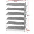thumbnail image 2 of 6-Tier Shoe Rack Storage Organizer 34-Pair w/Side Hanging Bag, 2 of 4