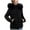 Black, variant on Ruimatai Women's Casual Long Sleeve Hooded Jacket Polyester Solid Color Coat with Pockets