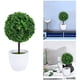 thumbnail image 1 of Un juego de 2 macetas pequeñas de flores artificiales en forma de cerámica blanca. Ormromra, 1 of 4