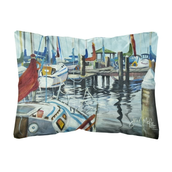 Carolines Treasures JMK1065PW1216 Orange Sail Sailboats Canvas Fabric Decorative Pillow  12H x16W multicolor