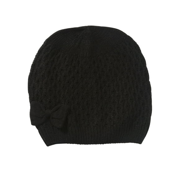 Wintersong Ribbon Knit Beanie - Black