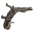 thumbnail image 4 of ColoMX 1 pieza de adorno de escritorio de cocodrilo antiguo modelo de animal decorativo juguete dorado, 4 of 8