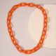thumbnail image 3 of Collar de acrílico Yashi Gargantilla para mujer 24 pulgadas Naranja, 3 of 3