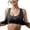 Black, variant on Sports Bras Workout Bra Women's Front & Side Buckle Lace-Trimmed Seamless Wireless Bra with Gathering Adjustment for Yoga and Sleep