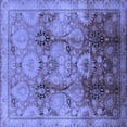 thumbnail image 1 of Ahgly Company Indoor Square Oriental Blue Traditional Area Rugs, 7' Square, 1 of 4