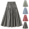 thumbnail image 2 of Work Skirts for Women Short A-Line Polka Dot Soft & Lightweigh Summer Pleated High Waisted Casual Long Skirts with Pockets, 2 of 8