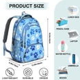 thumbnail image 5 of Blue Dog Paw Footprint Backpack for School,Cute School Bag,Schoolbag with Adjustable Shoulder Straps & Padded Back,16.9 Inch, 5 of 5