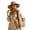 Khaki, variant on Bohemian Festival Wide Brim Sun Hat With Adjustable Tie For Beach Resting Beach Face Floppy Hat