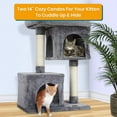 thumbnail image 4 of PAWBEE 33" Cat Tree House, 2 Condos & 2 Sisal Scratching Posts, Sturdy Base for Small & Large Cats, 4 of 9