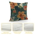 thumbnail image 4 of Shiartex Hawaiian Flower Throw Pillow Cover Tropical Leaves and Flowers Decorative Pillow Case Cushion Cover Home Sofa Decor Pillow Cover 24x24in, 4 of 5