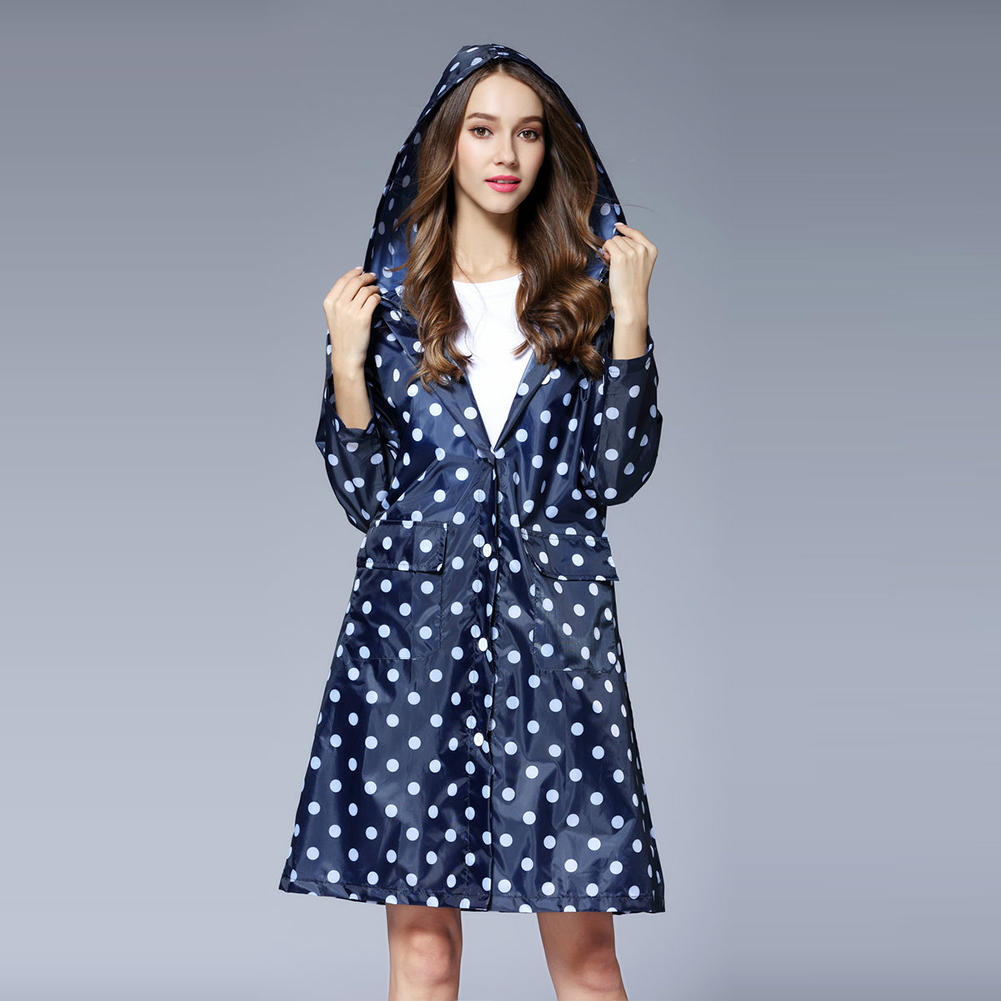 Bluelans Fashion Cute Dots Raincoat Women Poncho Waterproof Rain Wear Outdoor Coat Jacket - image 5 of 7