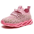 thumbnail image 3 of kkdom Boys Girls Running Walking Sneakers Shoes Comfort Lightweight Breathable Athletic Tennis Pink 11 Little Kid, 3 of 7