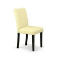 thumbnail image 3 of Pemberly Row 35" Leather Dining Chairs in Beige/Black (Set of 2), 3 of 6