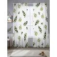 thumbnail image 2 of Green Olive Branches Sheer Curtains 108 Inch Length 2 Panels Set Window Treatments, Spring Pastoral Leaves Botanical Rod Pocket Semi Curtains for Living Room/Bedroom/Kitchen Décor, 104"W x 108"L, 2 of 7