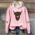 thumbnail image 2 of Oversized Hoodies for Women Long Sleeve Highland Cattle Print Hooded Sweatshirts Winter Fall Pullover Tops Fashion Y2k Outfits Clothes, 2 of 4