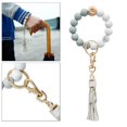 thumbnail image 3 of Pulsera con llavero de cuentas de silicona y borla para casa o coche. A, 3 of 9