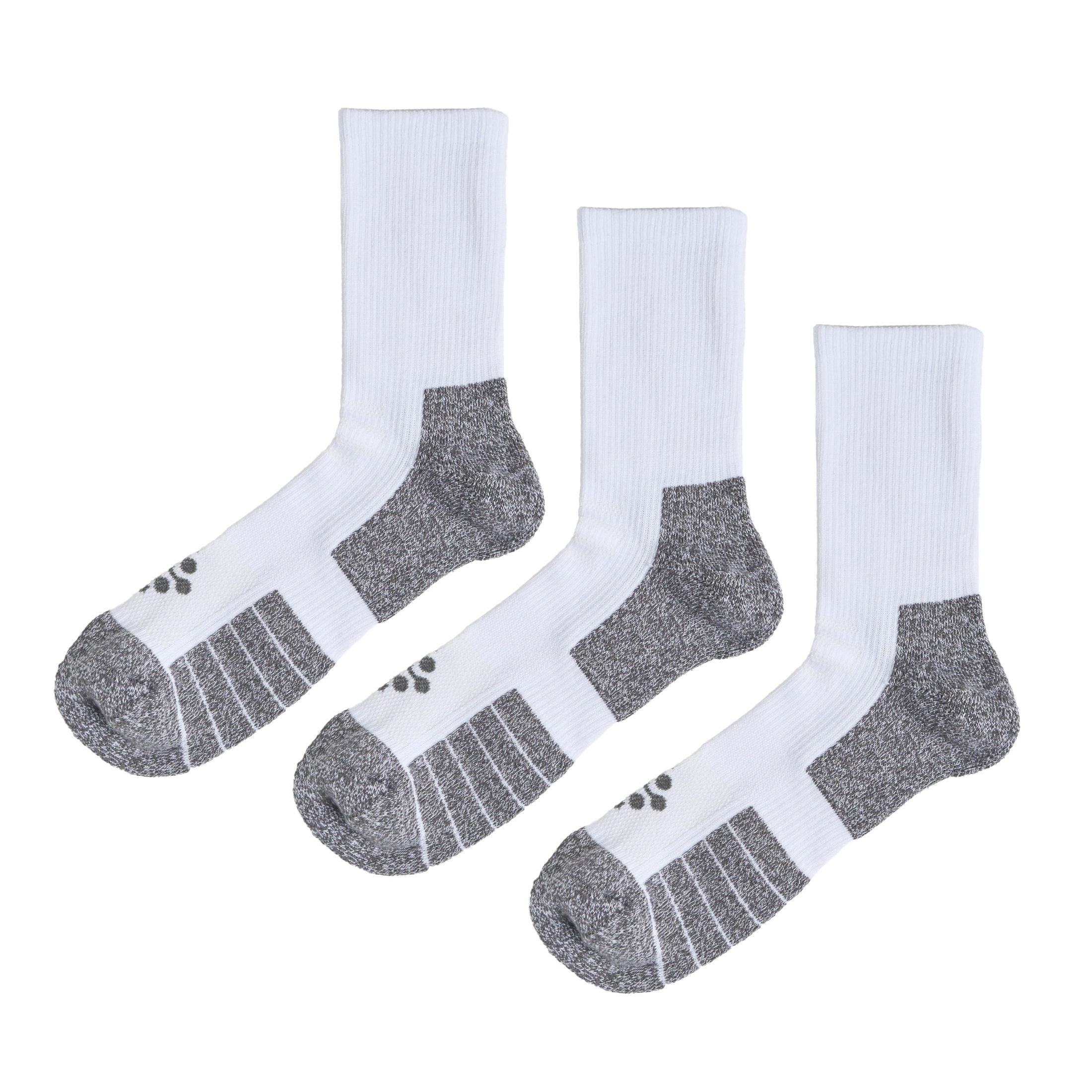 TRUEENERGY Flow High Impact Cushion Mid-Crew Sock, Men's Size 10-14.5, 3-pack