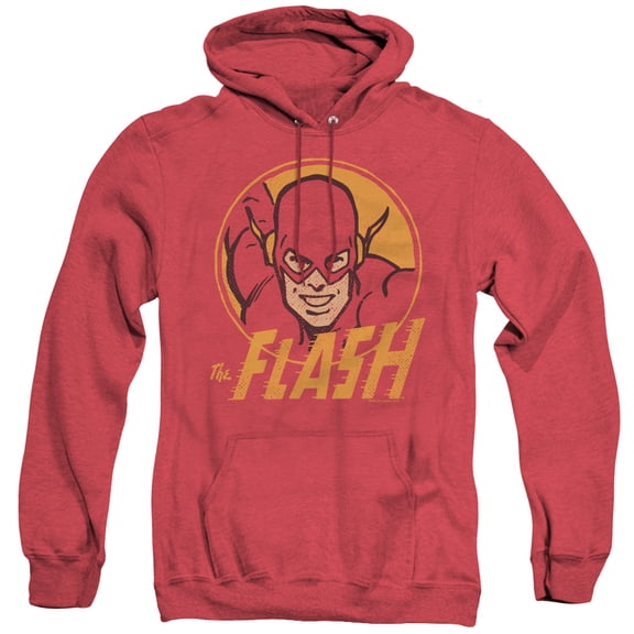 DC Comics Flash Flash Circle Adult Heather Hoodie Sweatshirt