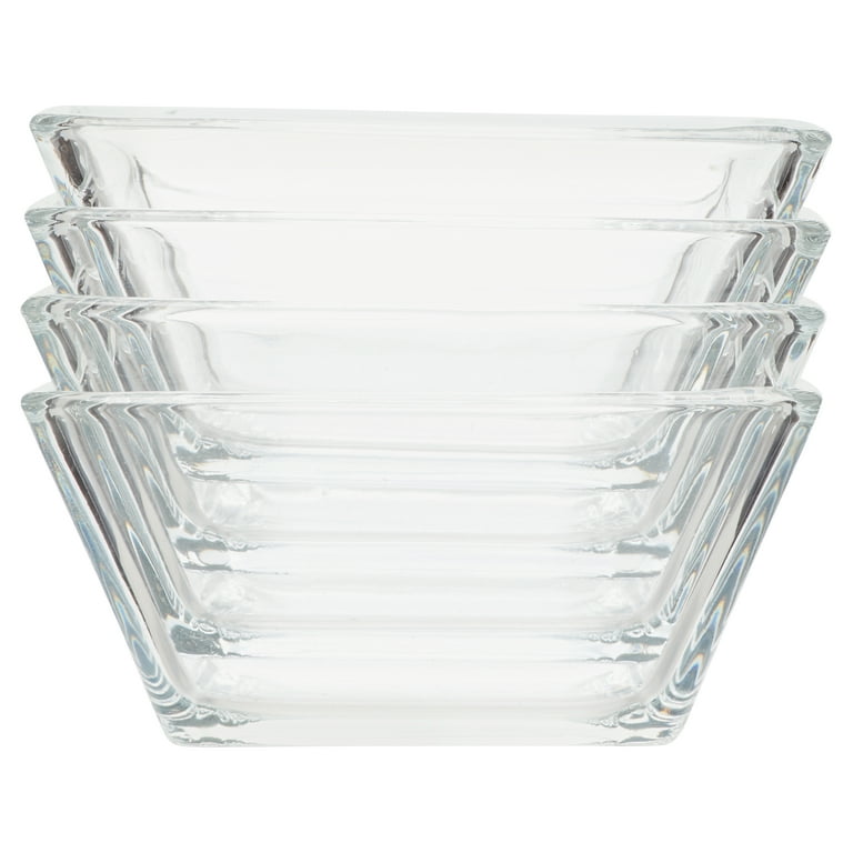 Mainstays 12-Piece Square Clear Glass Dinnerware Set