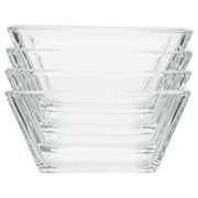 Mainstays 12-Piece Square Clear Glass Dinnerware Set