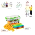 thumbnail image 2 of Kit de construcción de carpas infantiles de bricolaje HUOGUO con 300 soportes y 200 juntas, 2 of 5