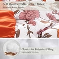 thumbnail image 6 of Exclusivo Mezcla Floral California King Comforter Set, 3 Pieces Cal King Size Lightweight Bedding Comforters, Orange Botanical Flowers Pattern, 6 of 8