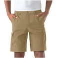 thumbnail image 2 of Cargo Shorts for Men Elastic Waist Shorts Classic-Fit Knee Length Cargo Shorts Lightweight Casual Work Shorts with Multiple Pockets, 2 of 5