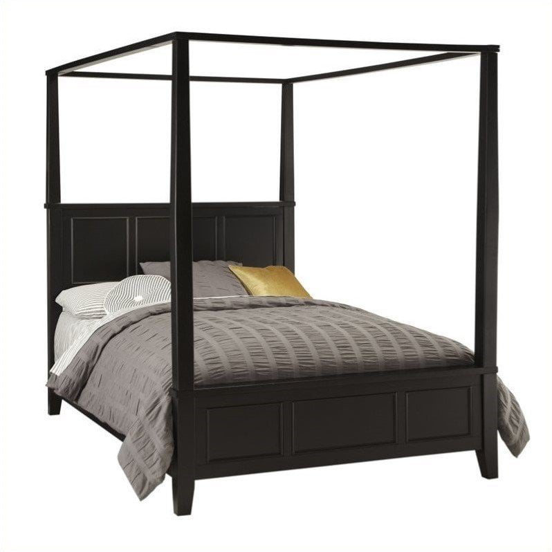 Bedford Black King Canopy Bed Com, Canopy Bed Frame King Size