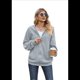 thumbnail image 3 of Sudadera con Capucha y Cremallera de Larga, Color Gris y Azul, Talla S, 3 of 10
